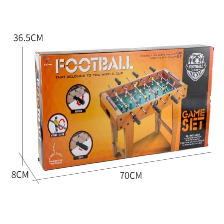 Masa de Fotbal cu Teren si 18 Jucatori Flippy, 6 Manere, cu Tablou pentru Scor, din Metal, Lemn si ABS, 69 x 36.5 x 61 cm, cu Picioruse, pentru copii/adulti [2]