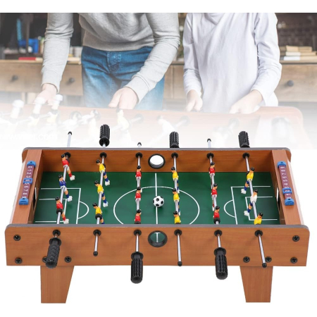 Masa de fotbal cu teren si 18 jucatori Flippy, cu tablou pentru scor, din metal, lemn si ABS, 50 x 25 x 15.5 cm, pentru copii [6]