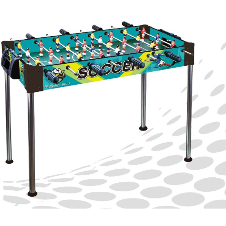 Masa de Fotbal, Flippy, cu Picioare Inalte, 8 Manere, Tablou de Scor, 86 x 62 x 65 cm, din Lemn/Otel si ABS, Albastru [1]