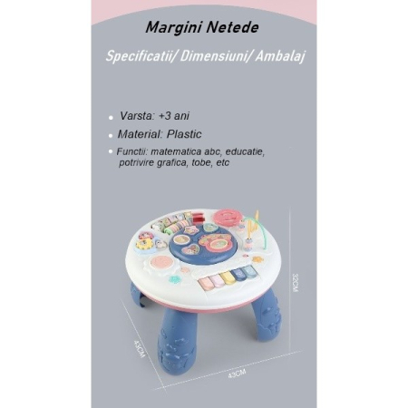 Masa educativa pentru copii cu accesorii, fara margini ascutite [3]