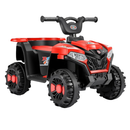 Masinute, Triciclete si Masinute Electrice - Masinuta Electrica Flippy, pe 4 Roti, Tip ATV, cu Acumulator, Sistem Anti-Rasturnare, Sistem de Lumini si Sunet, 2-5 Ani, 70 x 43 x 48 cm, Rosu