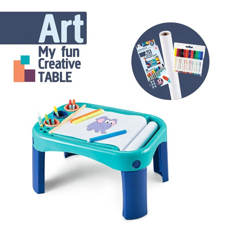 Masuta pentru copii cu foi si culori pentru desene [2]