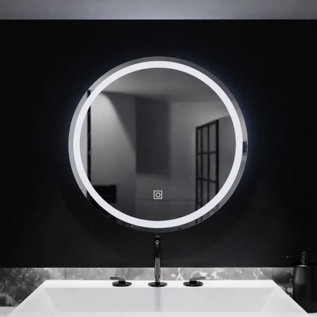 Casa si Bricolaj - Oglinda LED Rotunda, 50cm, Basic Touch