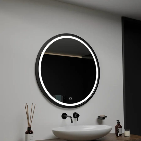 Articole pentru baie - Oglinda LED Rotunda, 60cm, Nerina Basic Touch