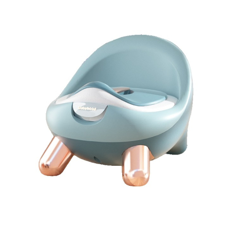 Articole pentru baie - Olita pentru Copii , +1an, Portabila, cu Capac, Model Prietenos, Non-Toxic, Compartiment Detasabil, cu 4 Picioare, Usor de Curatat, Verde Gold