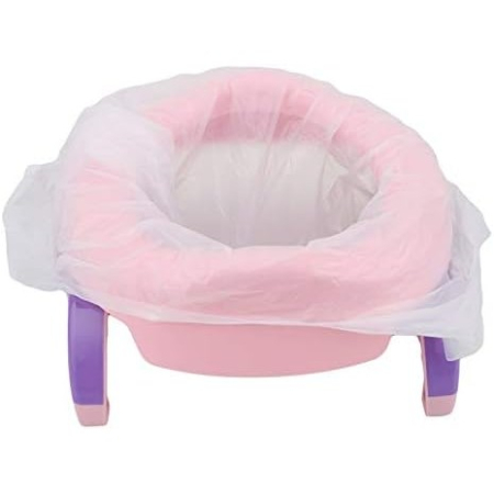 Olita Portabila 2 in 1, Flippy, Olita + Capac de Toaleta, din Plastic, Diametru 21 cm, Roz [3]