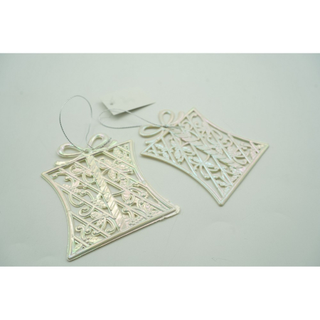 Ornament brad de Craciun, Perlat, in forma de Cadou, 9 cm x 11 cm, Plastic, Flippy [9]