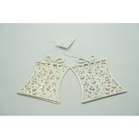 Ornament brad de Craciun, Perlat, in forma de Cadou, 9 cm x 11 cm, Plastic, Flippy [8]