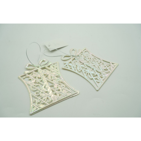 Ornament brad de Craciun, Perlat, in forma de Cadou, 9 cm x 11 cm, Plastic, Flippy [4]