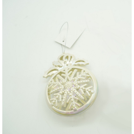 Ornament brad de Craciun, Perlat, Rotund, 8 cm x 11 cm, Plastic, Flippy [8]