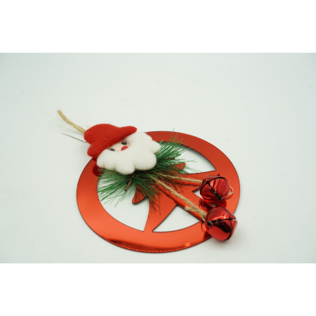 Ornament brad, Flippy, Brad cu clopotei, Rosu, Lucios, 15*20CM, Acril, Interior/ Exterior [4]