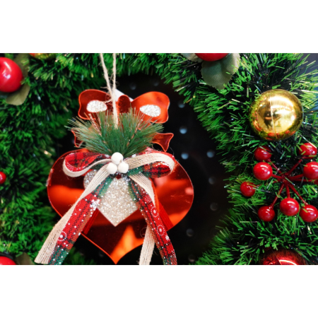 Ornament brad, Flippy, Inima, Rosu, Lucios, 15*15CM, Acril, Interior/ Exterior [4]