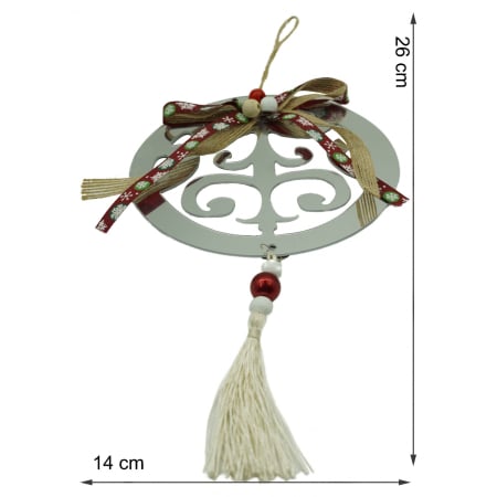 Ornament brad, Flippy, Rotund, Argintiu, Lucios, 14*26CM, Acril, Interior/ Exterior [5]