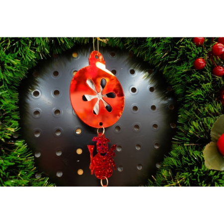 Ornament brad, Flippy, Rotund, Om de zapada, Rosu, Lucios, 10*28CM, Acril, Interior/ Exterior [8]