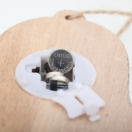 Ornament de Brad, Flippy, cu Lumini LED, din Lemn, Model Cadou, Multicolor [1]