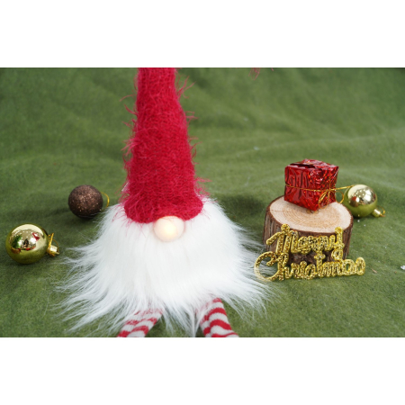 Ornament de Craciun spiridus, Flippy, alb/rosu, textil, 52 cm [5]