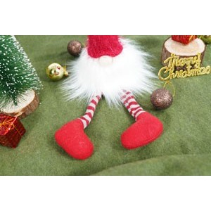 Ornament de Craciun spiridus, Flippy, alb/rosu, textil, 52 cm [4]