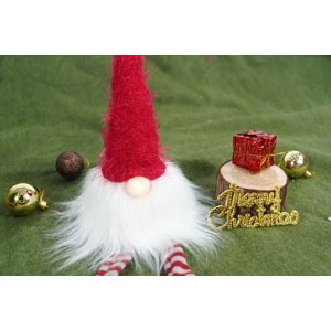 Ornament de Craciun spiridus, Flippy, alb/rosu, textil, 52 cm [6]