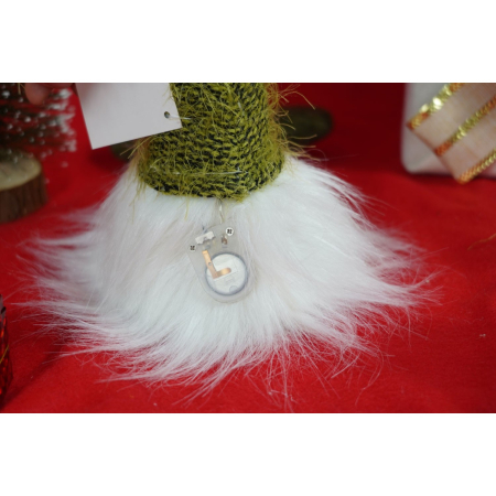 Ornament de Craciun spiridus, Flippy, verde/alb, textil, 52 cm [5]