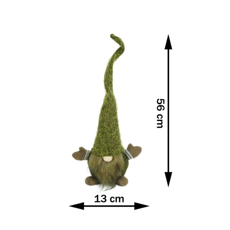 Ornament de Craciun spiridus, Flippy, verde/maro, textil, 56 cm [11]