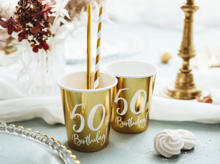 Pahare  50 de ani, aurii, 220 ml (1 set. / 6 buc.) [1]