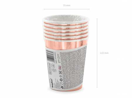 Pahare La mulți ani!, Roze, 260 ml (1 set. / 6 buc.) [2]