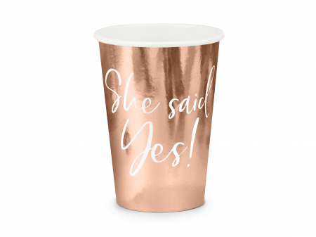 Pahare - Pahare, She said yes!, Roze, 220 ml (1 set. / 6 buc.)