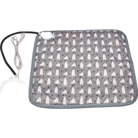 Articole pentru Animale - Patura electrica pentru animale de companie, Flippy, perna pentru caini, 45 x 45 cm, 28 W, 3 trepte de reglaj, perna pentru pisici, Anti-Alunecare, Gri