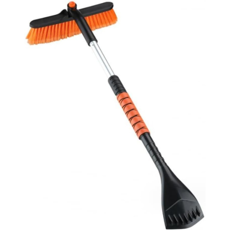 Perie de Zapada cu Racleta pentru Masina, Flippy, Multifunctionala, Rotativa, Demontabila, cu Maner Antiderapant, Telescopica, Aluminiu, Plastic, Fragmentarea Ghetii de pe Parbriz, Solutia pentru Iarn [7]