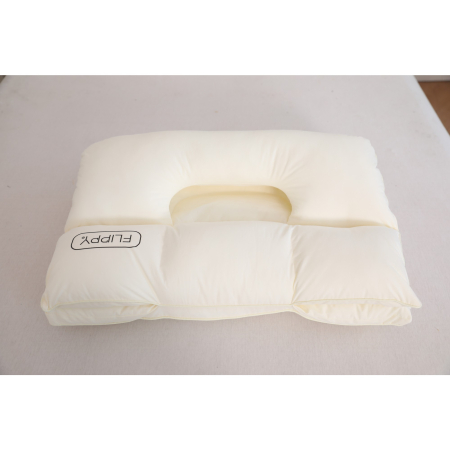 Perne si textile - Perna Ortopedica 3 in 1, Flippy, Strat Dublu, Protectie Cervicala, pentru Adulti, 45 x 70 cm, Alb