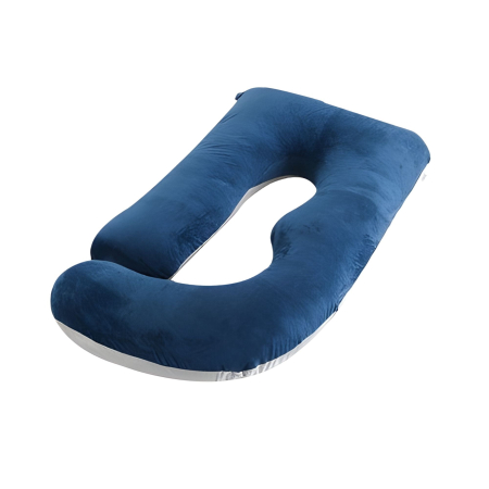 Articole Diverse copii - Perna pentru Gravide, Flippy, Perna de Sarcina, Detasabila si Lavabila, Ergonomica Tip J, Captuseala din Poliester, 155 x 75 x 60 cm, Bleumarin/Gri deschis