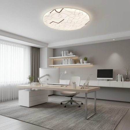 Iluminat - Plafoniera LED 35 cm, 31W, 3000K / 4000K / 6000K, Alb, Metal si Acril