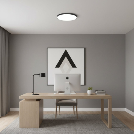 Iluminat - Plafoniera LED SOLIS 37cm 32W Lumina Rece Negru