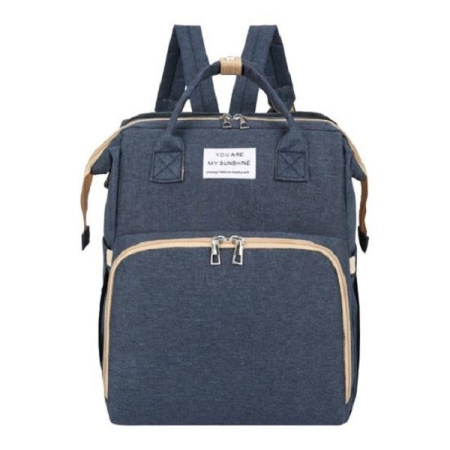 Genti, Portofele, Penare - Rucsac Multifunctional pentru Mamici, Flippy, cu Patut Pliabil si Baza de Schimbat, Rezistent la Apa, Capacitate Mare, Usor, Compartimente Multiple, Buzunar Termic pentru Lapte, 42 x 32 x 22 cm, Albas