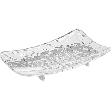 Articole pentru baie - Savoniera din Plastic Flippy, 15 x 9 cm, cu Scurgere Apa, Design Modern, Transparent