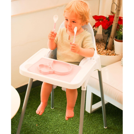 Scaun de Masa, Flippy, pentru Bebelusi si Copii 6-36 Luni, din Plastic/Metal, Centura in 2 Puncte, Tava Detasabila, 63 x 57 x 85 cm, Albastru [2]