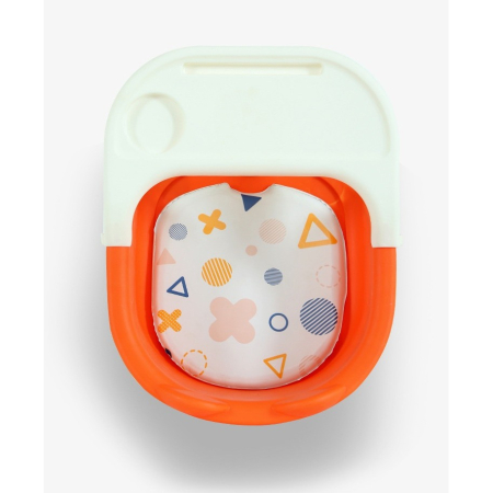 Scaun de Masa pentru Copii, Flippy, 2 in 1, Tavita Detasabila, Spatar Ergonomic, +6 Luni, Inaltime 36 cm, Portocaliu [3]