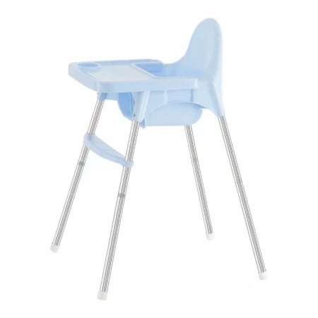 Scaune de masa bebe - Scaun de masa telescopic pentru bebelusi si copii, Flippy, cu Suport picioare si Centura de siguranta, reglabil pe inaltime, Varsta 6-32 luni, Albastru