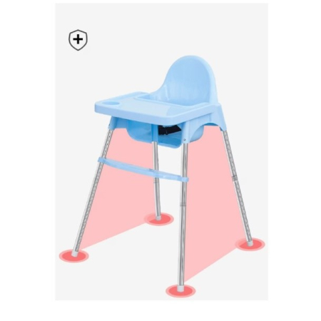 Scaun de masa telescopic pentru bebelusi si copii, Flippy, cu Suport picioare si Centura de siguranta, reglabil pe inaltime, Varsta 6-32 luni, Gri [3]