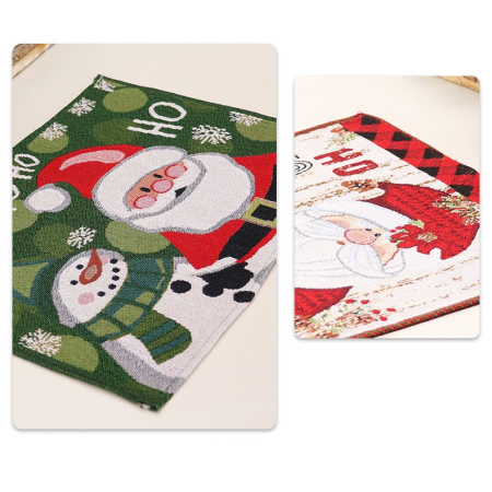 Servet de Masa, Flippy, Model Mos Craciun, Scris HoHoHo, Tematica Craciun, Prosop pentru Masa, Bumbac si Fibre Sintetice, 43x33 cm, Rosu [3]