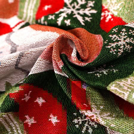 Articole Craciun Bucatarie - Servet de Masa, Flippy, Model Oameni de Zapada, Scris Merry Christmas, Tematica Craciun, Prosop pentru Masa, 47x33 cm, Bumbac si Fibre Sintetice, Rosu