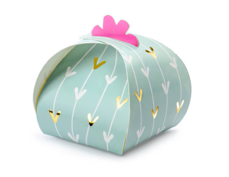 Termometre copii - Set 10 cutii cadouri, Model cactus, 6x6x6 cm