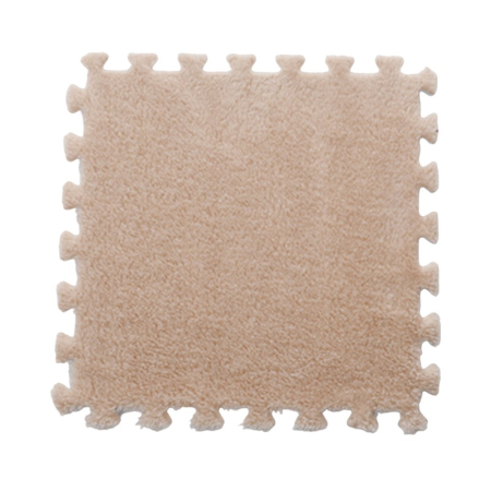 Covorase de joaca - Set 10 Piese Covor tip Puzzle, Flippy, Spuma EVA, Pufos, 30 x 30 x 1 cm, Crem