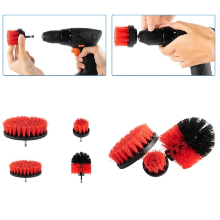 Set 12 Accesorii pentru Curatare Auto, Flippy, Interior si Exterior, Rosu [2]