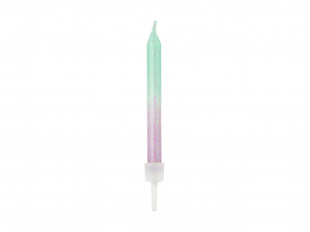 Set 20 Lumânări tort ombre albastru-mov, 6cm [1]