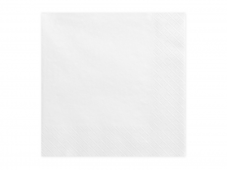 Servetele - Set 20 servetele albe, 3 straturi, 33x33cm