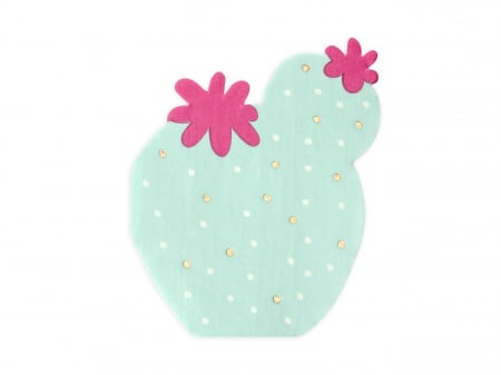 ARTICOLE DE PETRECERE - Set 20 servetele Cactus, mix, 11.5x13.5cm