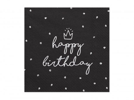 ARTICOLE DE PETRECERE - Set 20 servetele Happy Birthday, 33x33cm