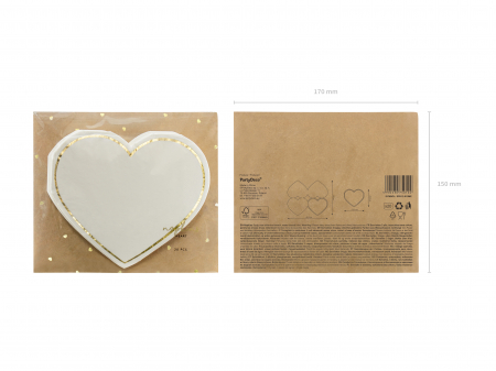 Set 20 servetele Inima, 14.5x12.5cm [1]
