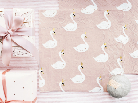 Set 20 servetele Lovely Swan, 33x33cm [2]